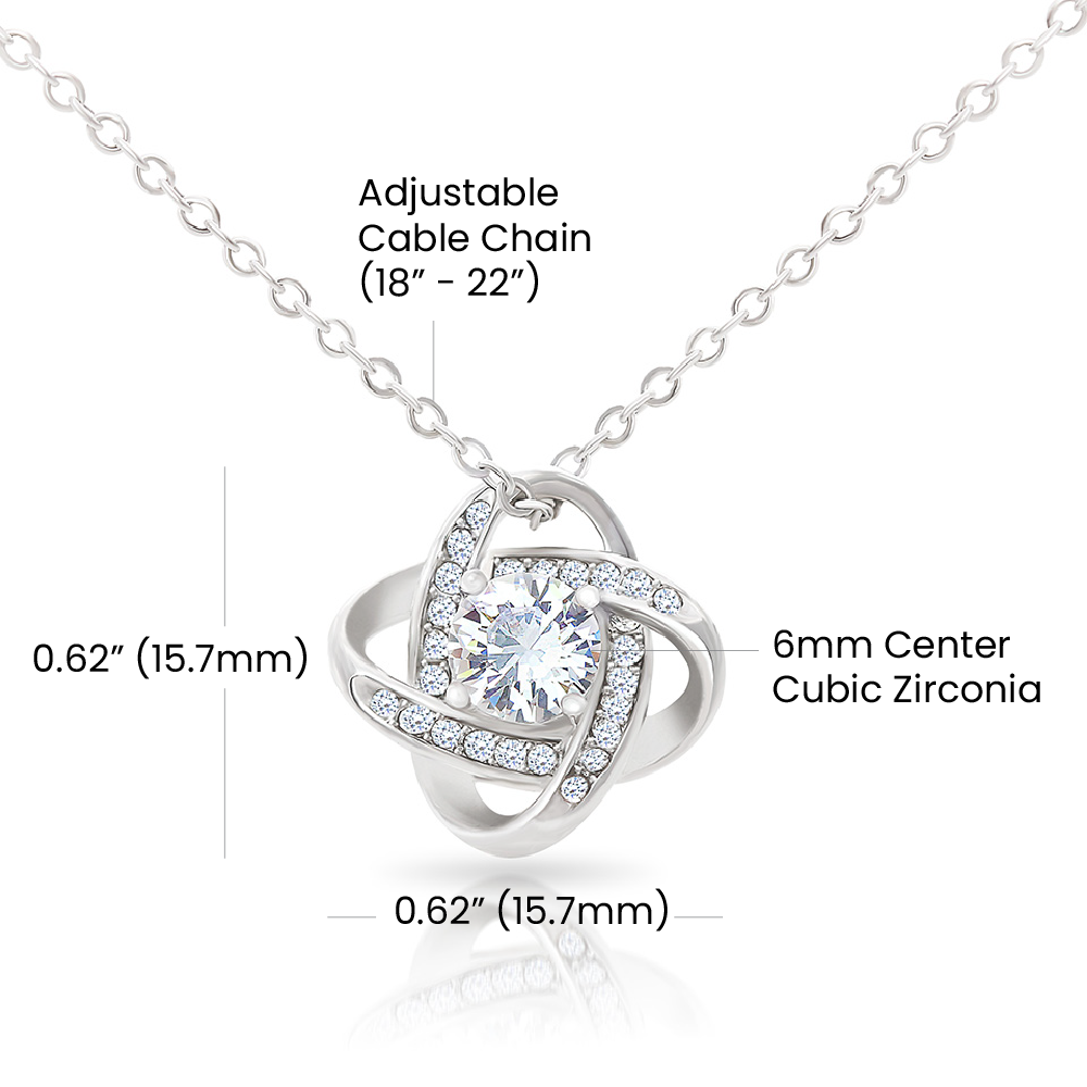 To My Daughter, Love You For The Rest Of Mine - Love Mom - Love Knot Necklace