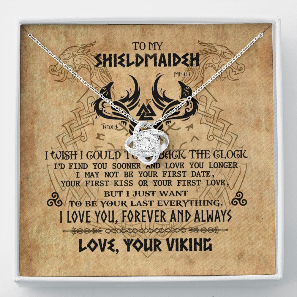 To My Shieldmaiden (Viking) - Love Knot Necklace