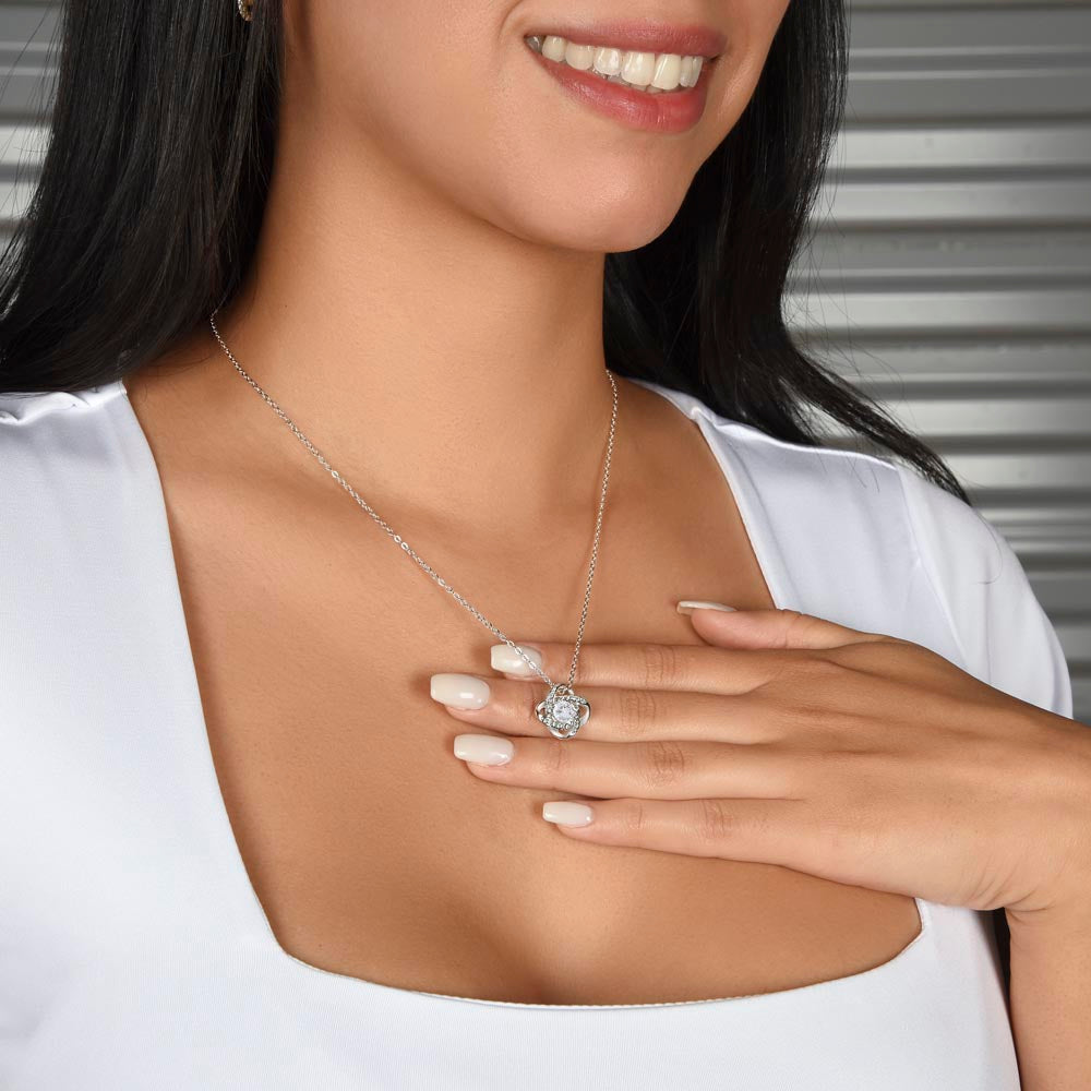 To My Frustratingly Perfect Daughter In Law - Love Knot Necklace