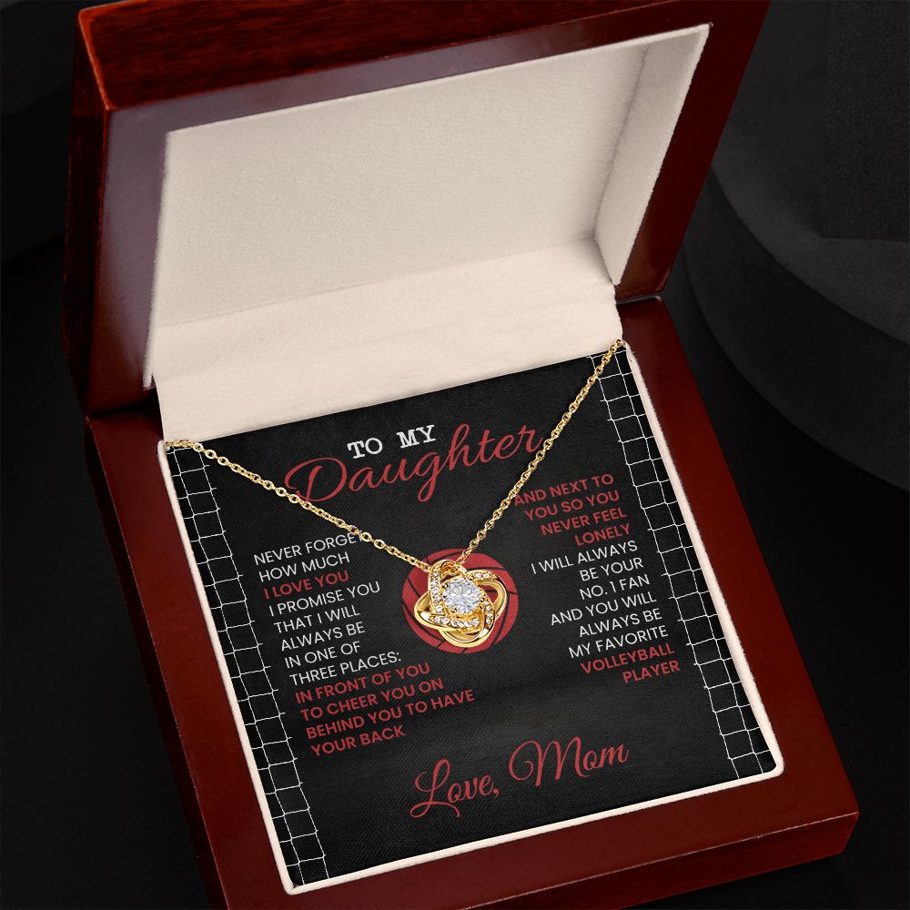 Volleyball Daughter - Love Knot Necklace