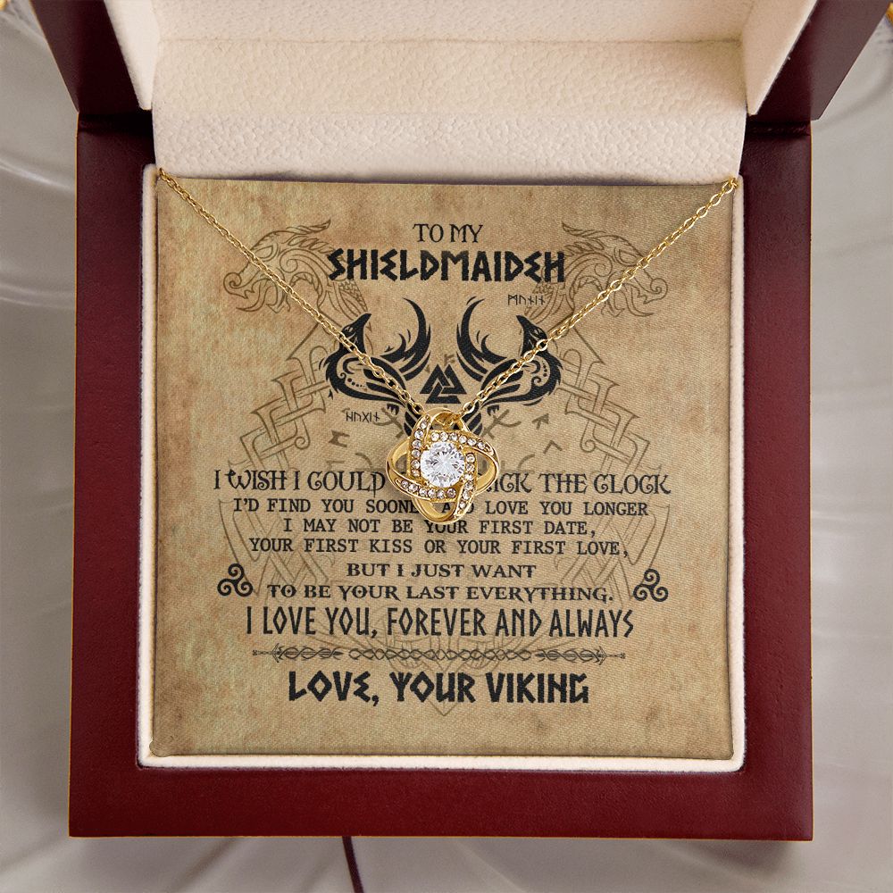 To My Shieldmaiden (Viking) - Love Knot Necklace