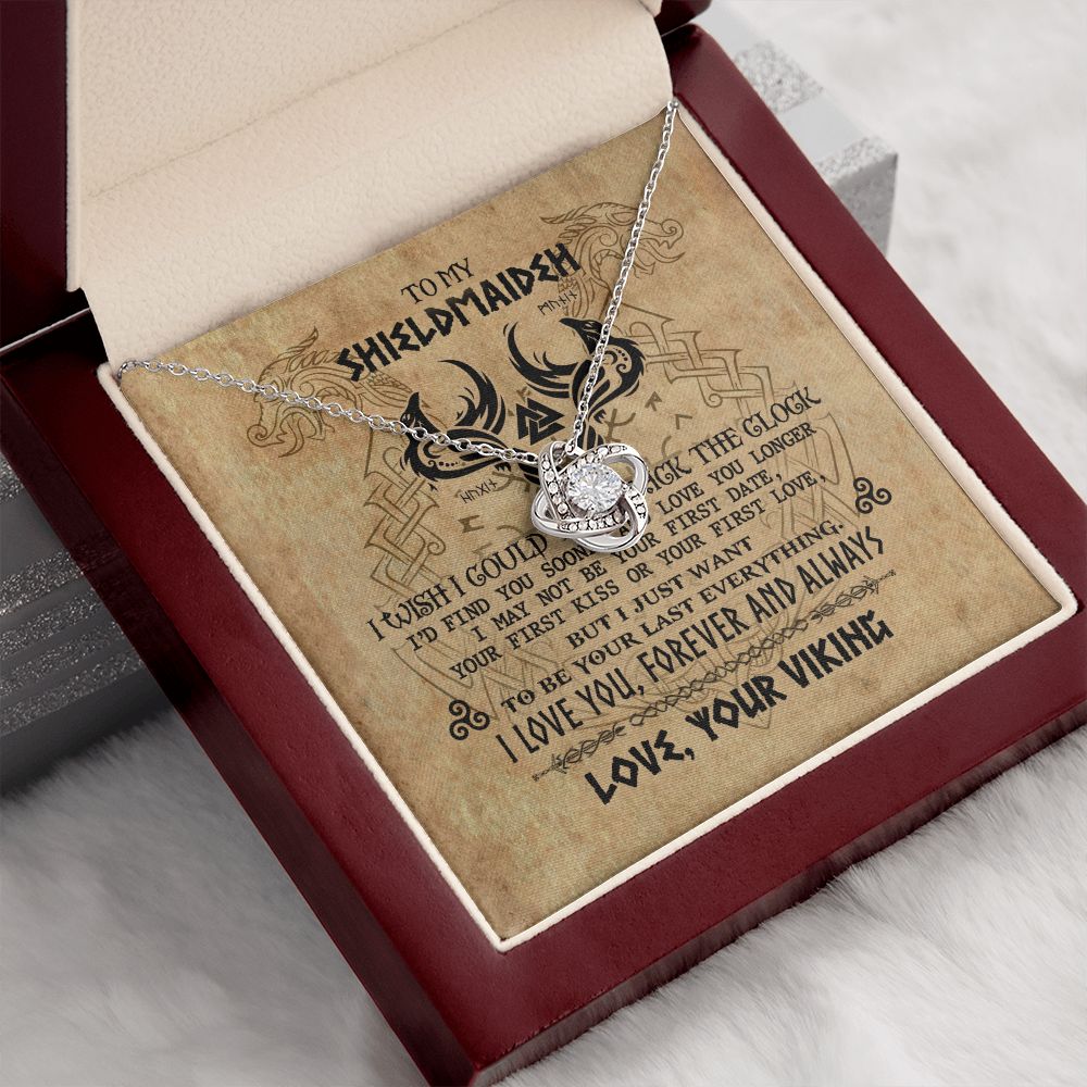 To My Shieldmaiden (Viking) - Love Knot Necklace