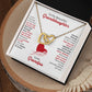 To My Beautiful Granddaughter (Always Be Brave) Love, Grandpa - Interlocking Hearts Necklace