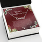 To My Daughter In Law Holiday (Red) - Custom Name Necklace