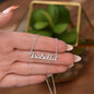 To My Daughter In Law Holiday (Blue) - Custom Name Necklace