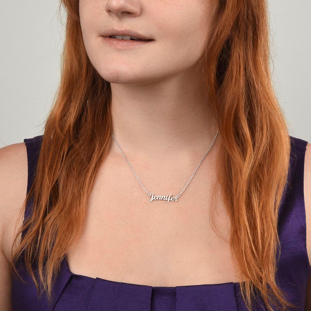 To My Daughter In Law Sunflower - Custom Name Necklace