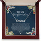 To My Daughter In Law Holiday (Blue) - Custom Name Necklace