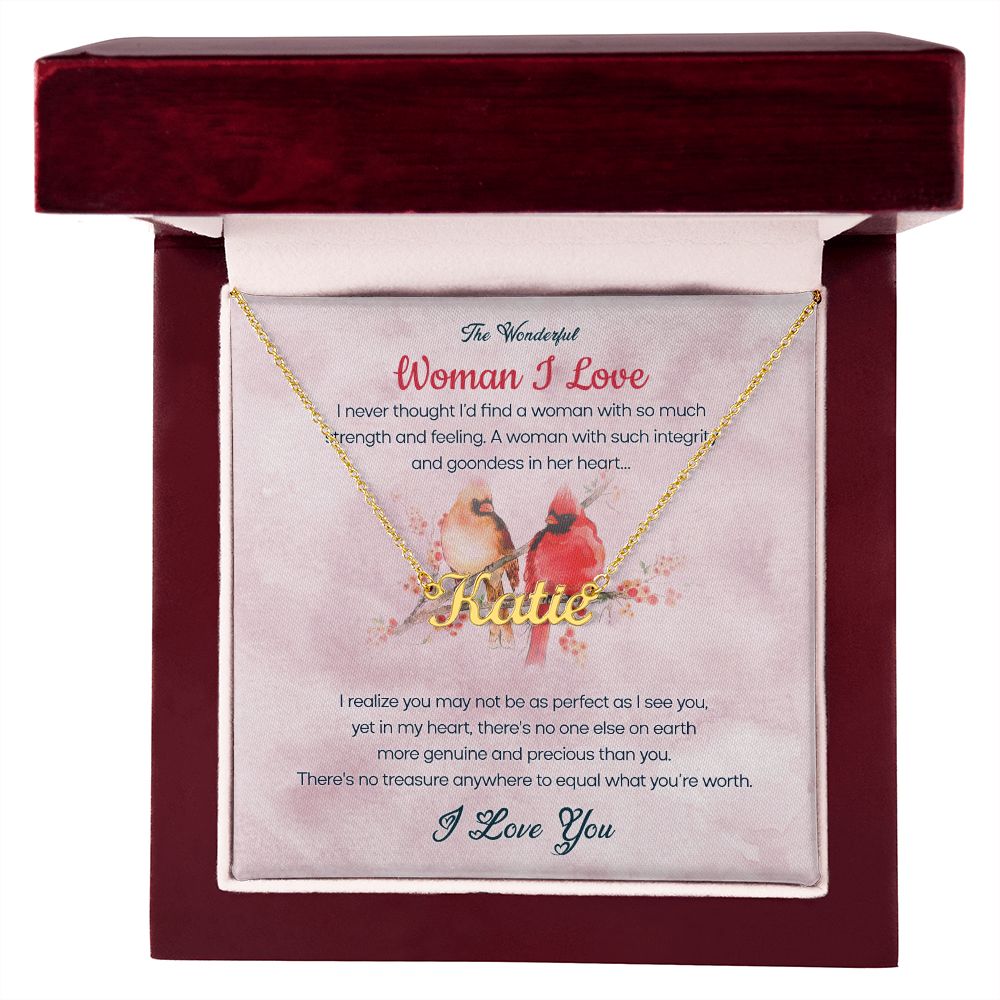 Woman I Love - Custom Name Necklace