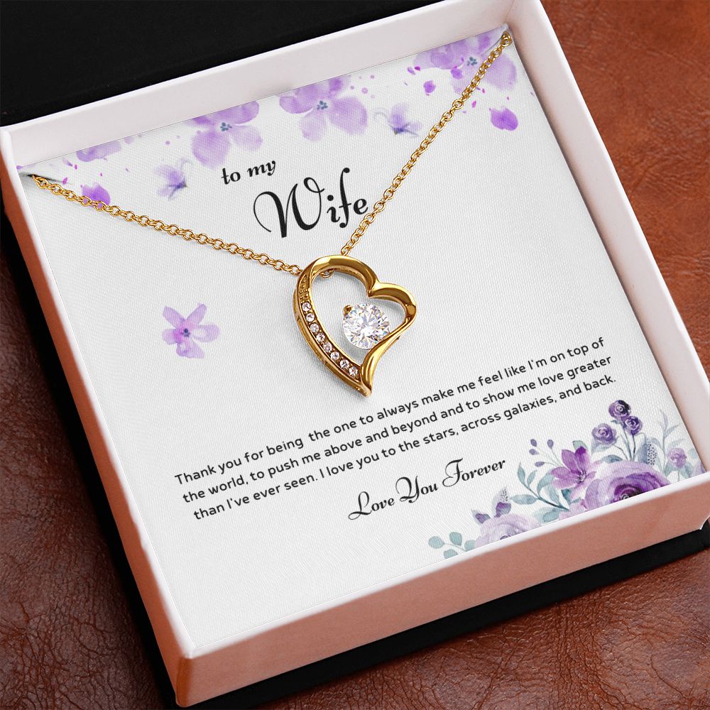 To My Wife - Forever Grateful, Forever in Love - Forever Love Necklace