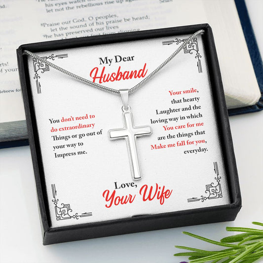 My Dear Husband - Stainless Cross Necklace