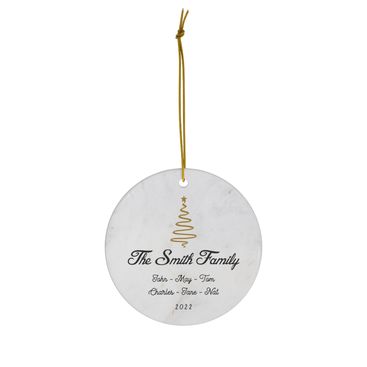 Christmas Family Ornament - Family Names Christmas 2022 - Christmas Tree Clipart