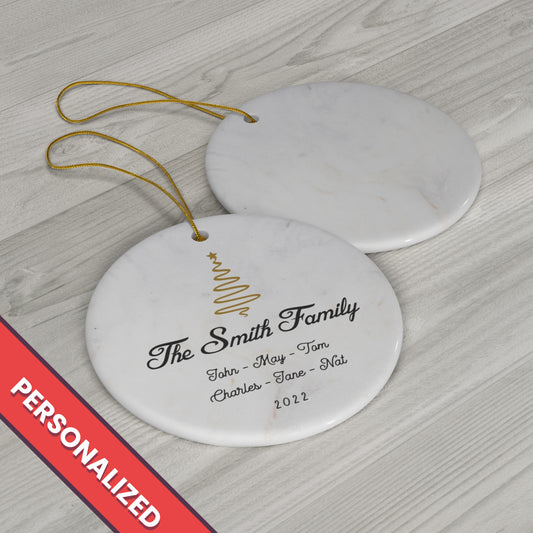 Christmas Family Ornament -  Family Names Christmas 2022 - Christmas Tree Clipart