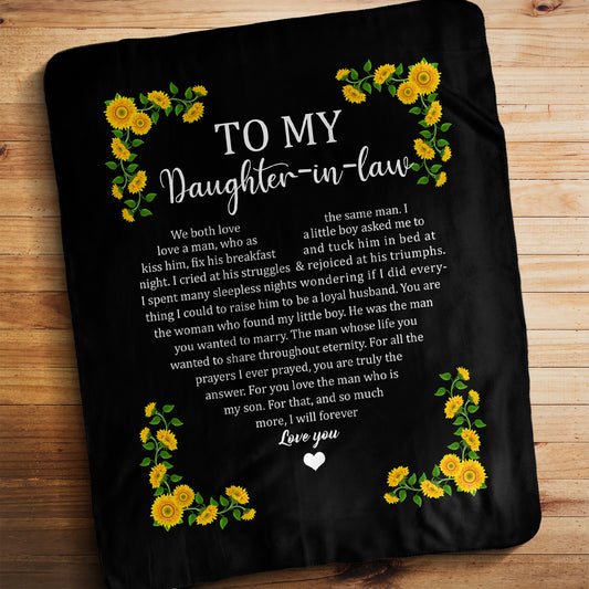 Daughter In Law Sunflower Blanket