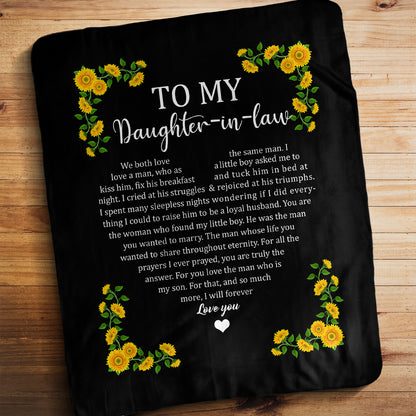 Daughter In Law Sunflower Blanket