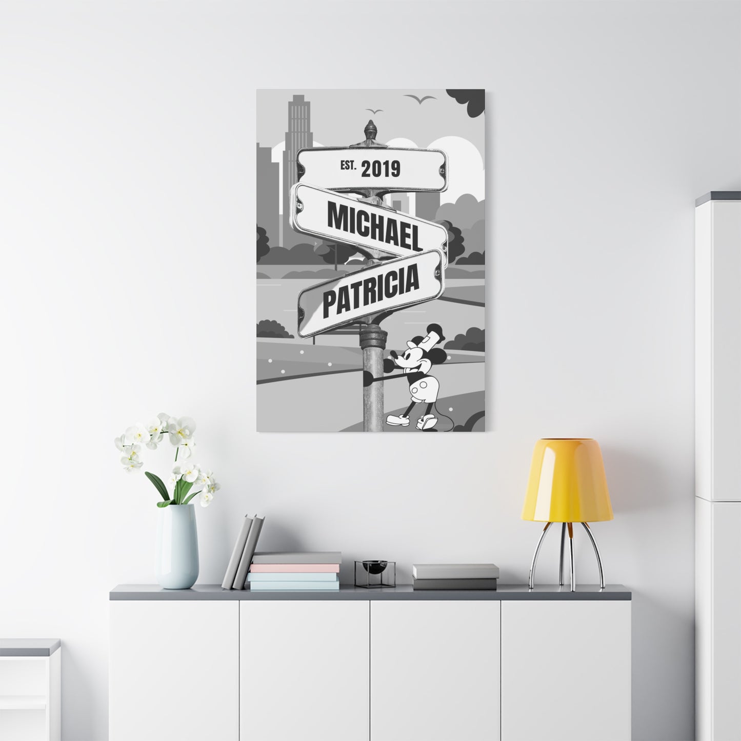 Steamboat Willie - Vintage Street Sign Personalized Premium Canvas