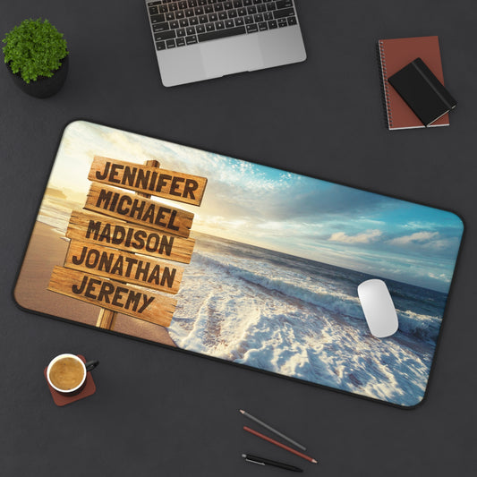 Sunset Ocean Multi-Names Personalized Desk Mat