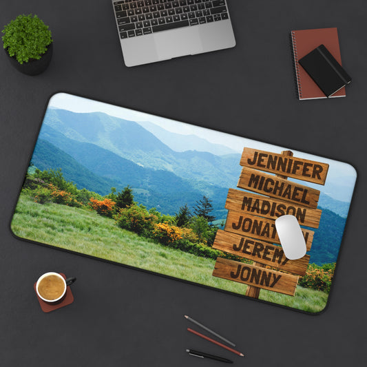 Mountains Multi-Names Personalized Desk Mat