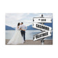 Wedding Couple Photo with Vintage Street Sign Personalized Premium Canvas