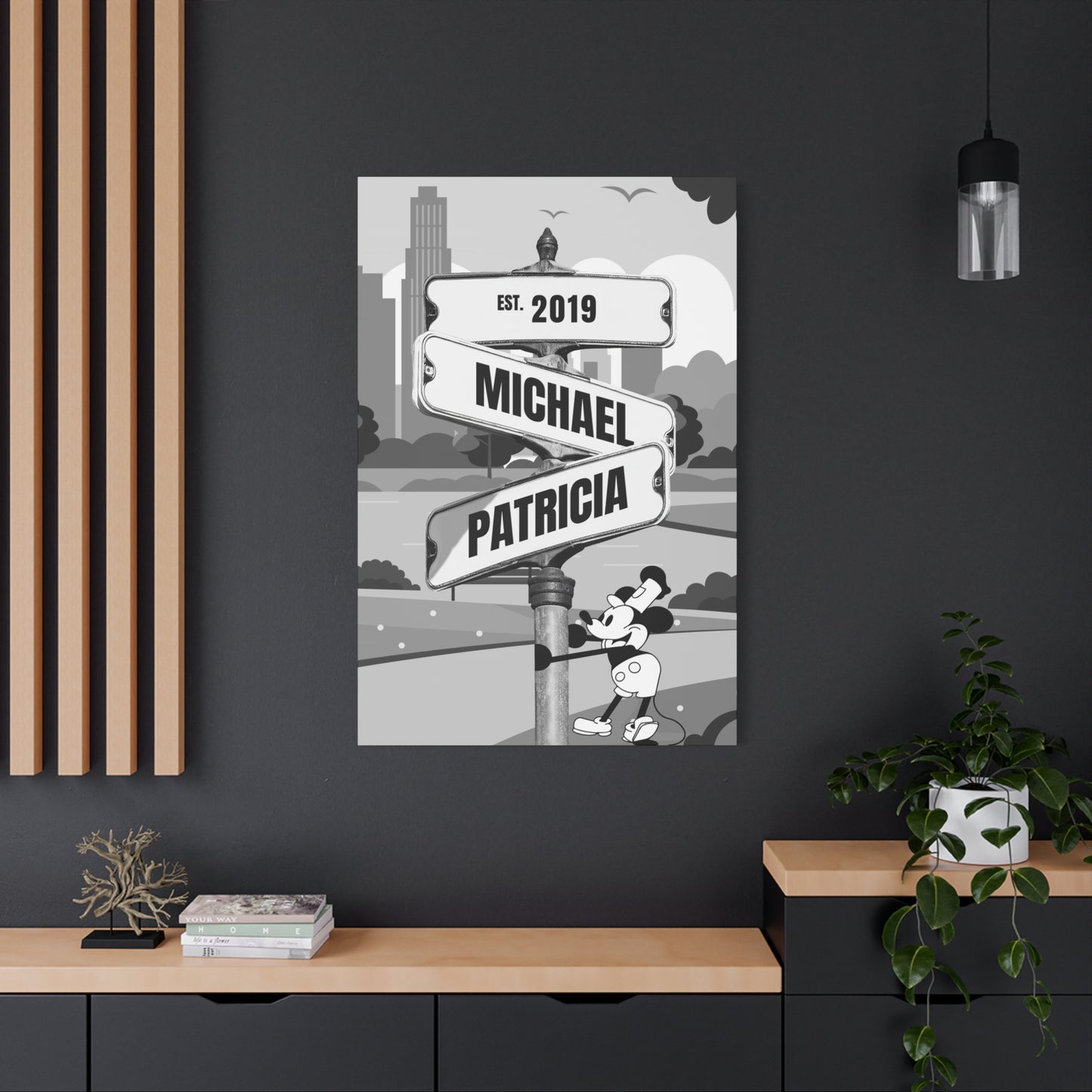 Steamboat Willie - Vintage Street Sign Personalized Premium Canvas