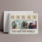 Daddy, You Are The World Personalized Photo Premium Canvas