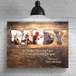 Dad Personalized Photo Premium Canvas (Wood Version)