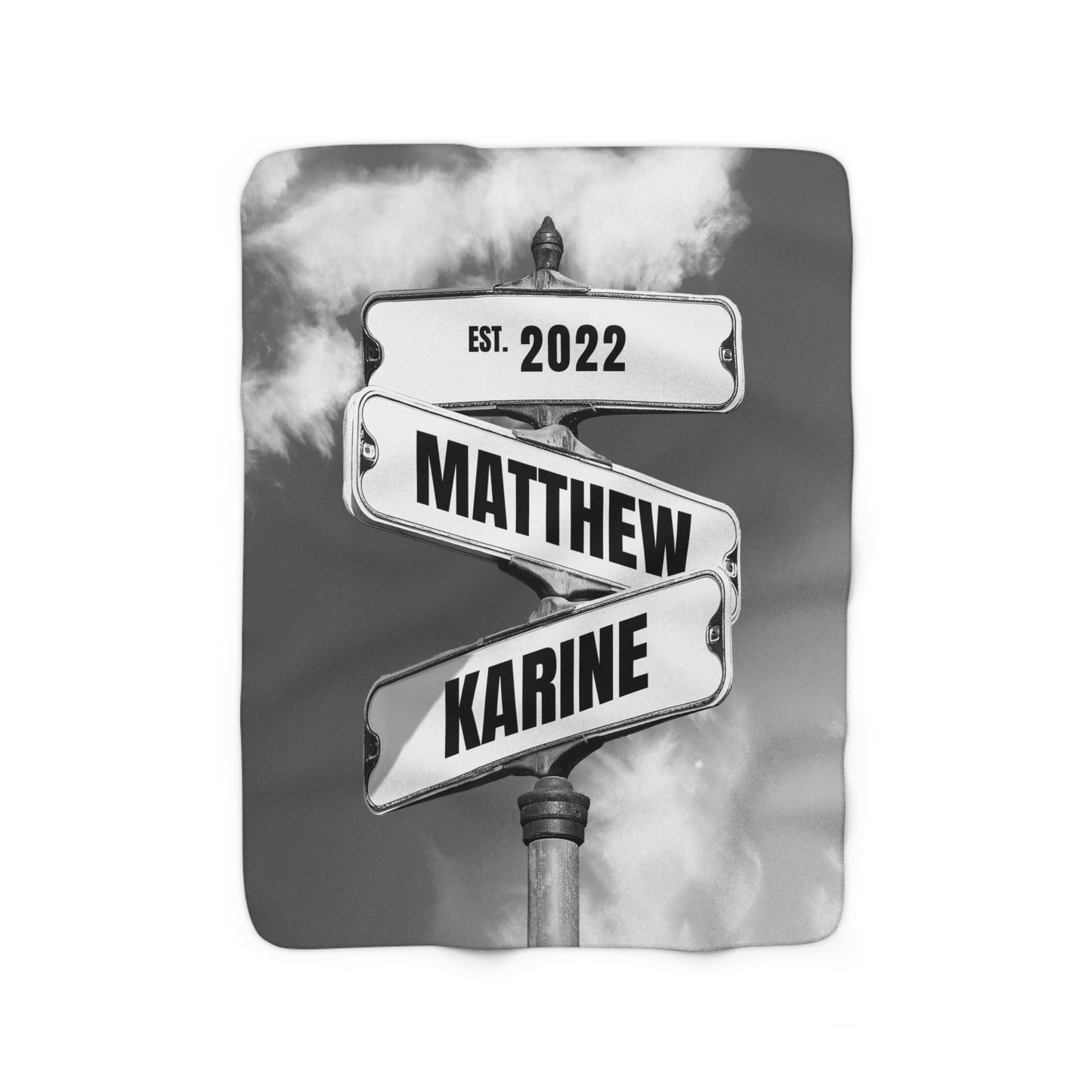 Vintage Street Sign Personalized Premium Blanket