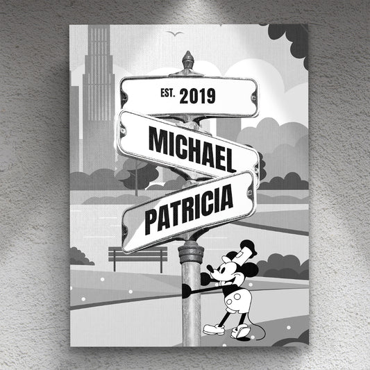 Steamboat Willie - Vintage Street Sign Personalized Premium Canvas