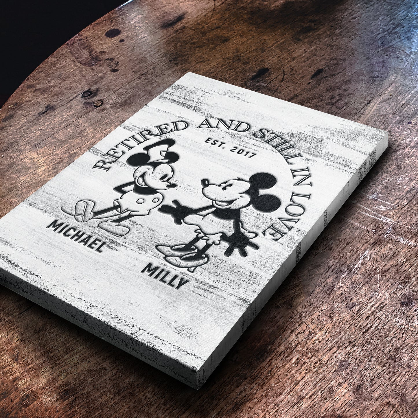 Steamboat Willie - Retired and Still in Love Personalized Premium Canvas