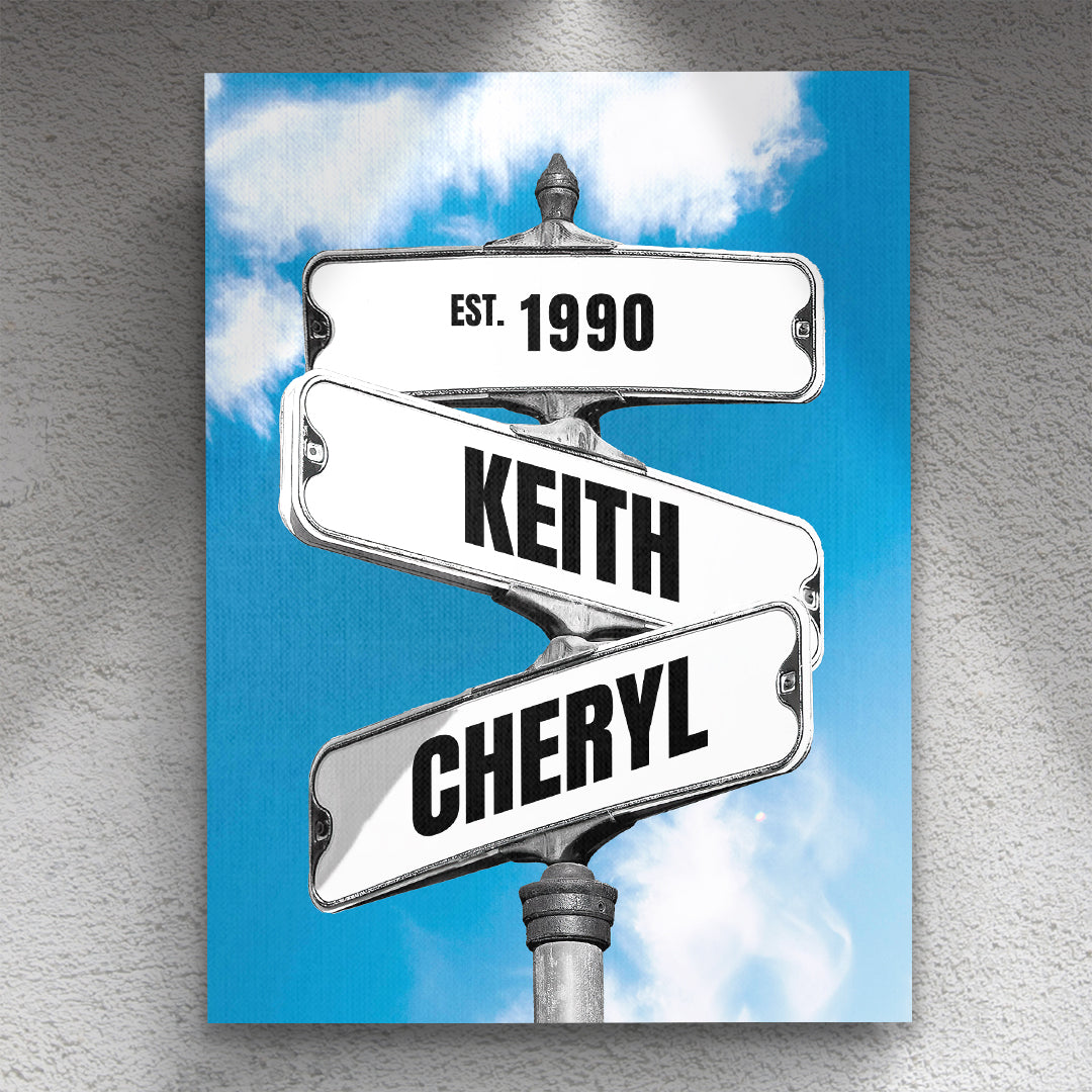 Personalized Vintage Street Sign