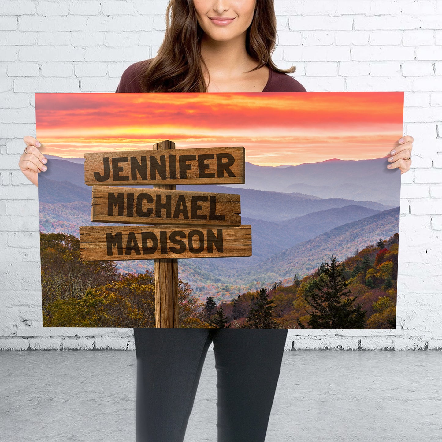 Smoky Mountains Multi-Names Personalized Premium Canvas