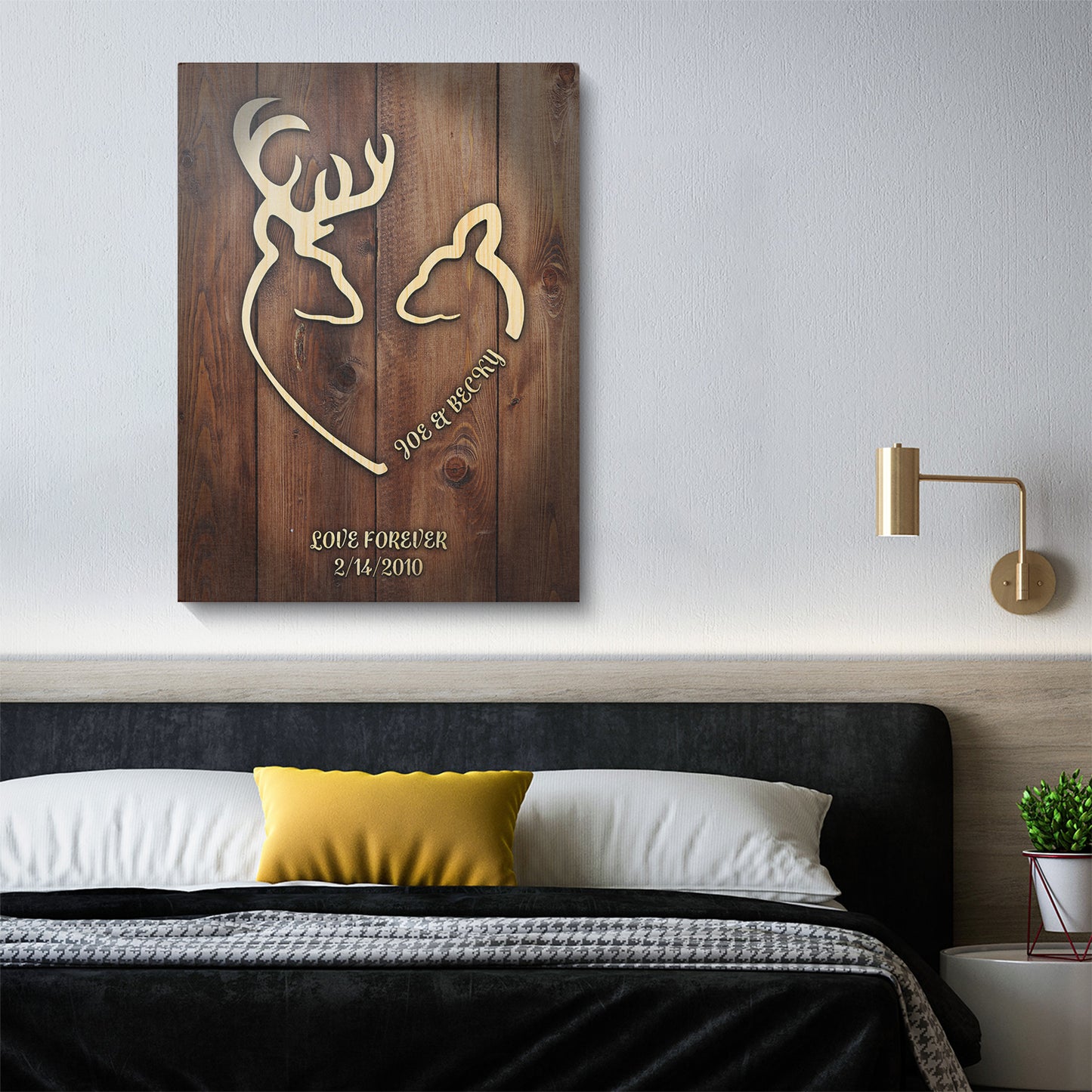 Buck and Doe Personalized Premium Canvas