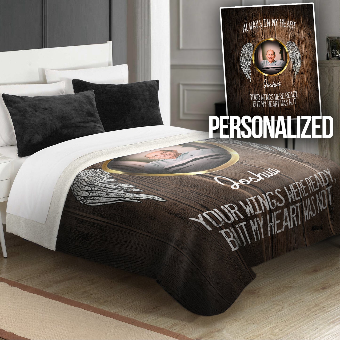 Always In My Heart Personalized Blanket