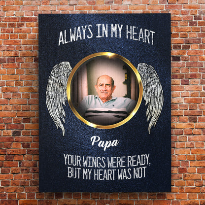 Always In My Heart Personalized Premium Canvas