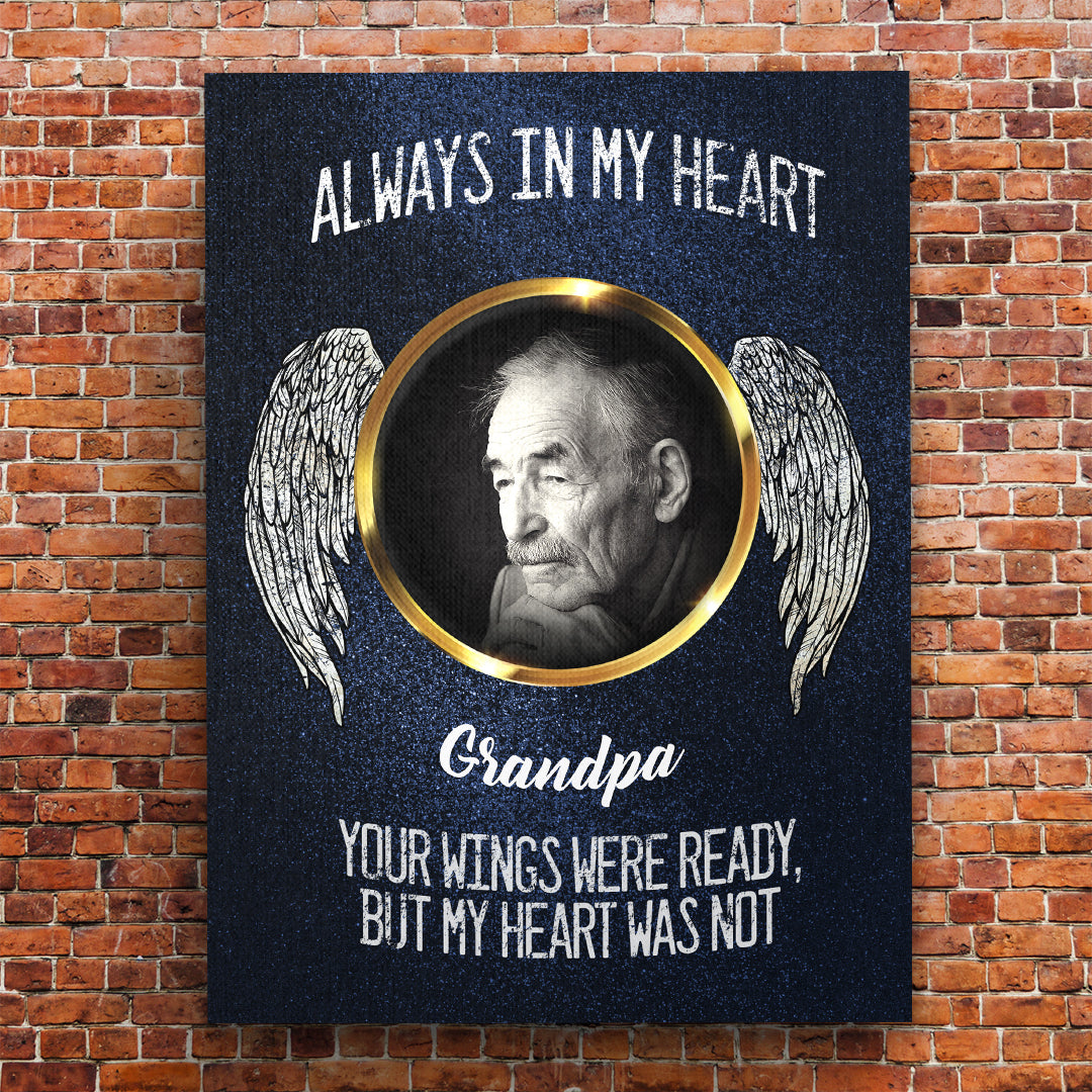 Always In My Heart Personalized Premium Canvas