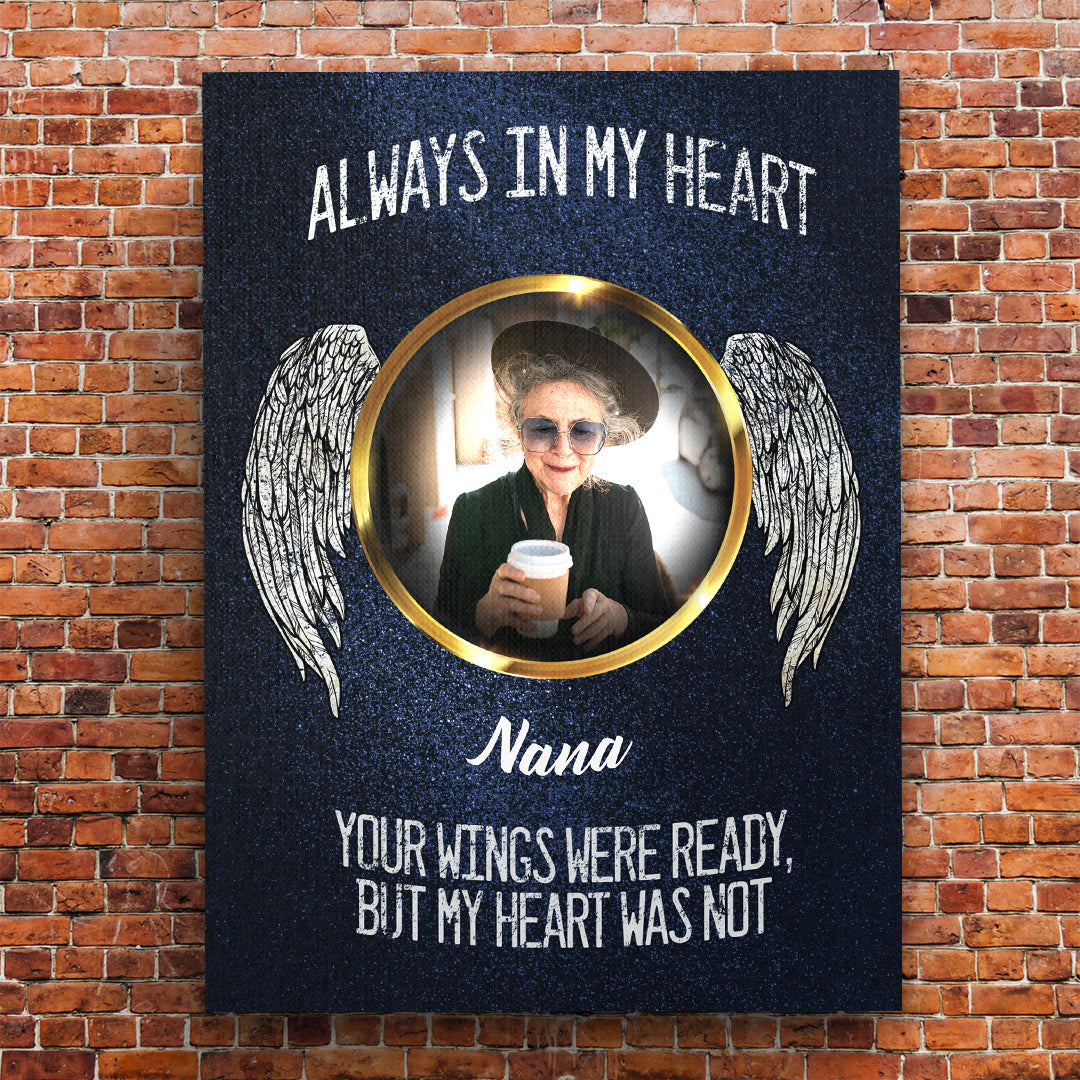 Always In My Heart Personalized Premium Canvas