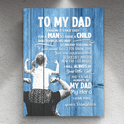 To My Dad Personalized Premium Canvas - Gift from Daughter