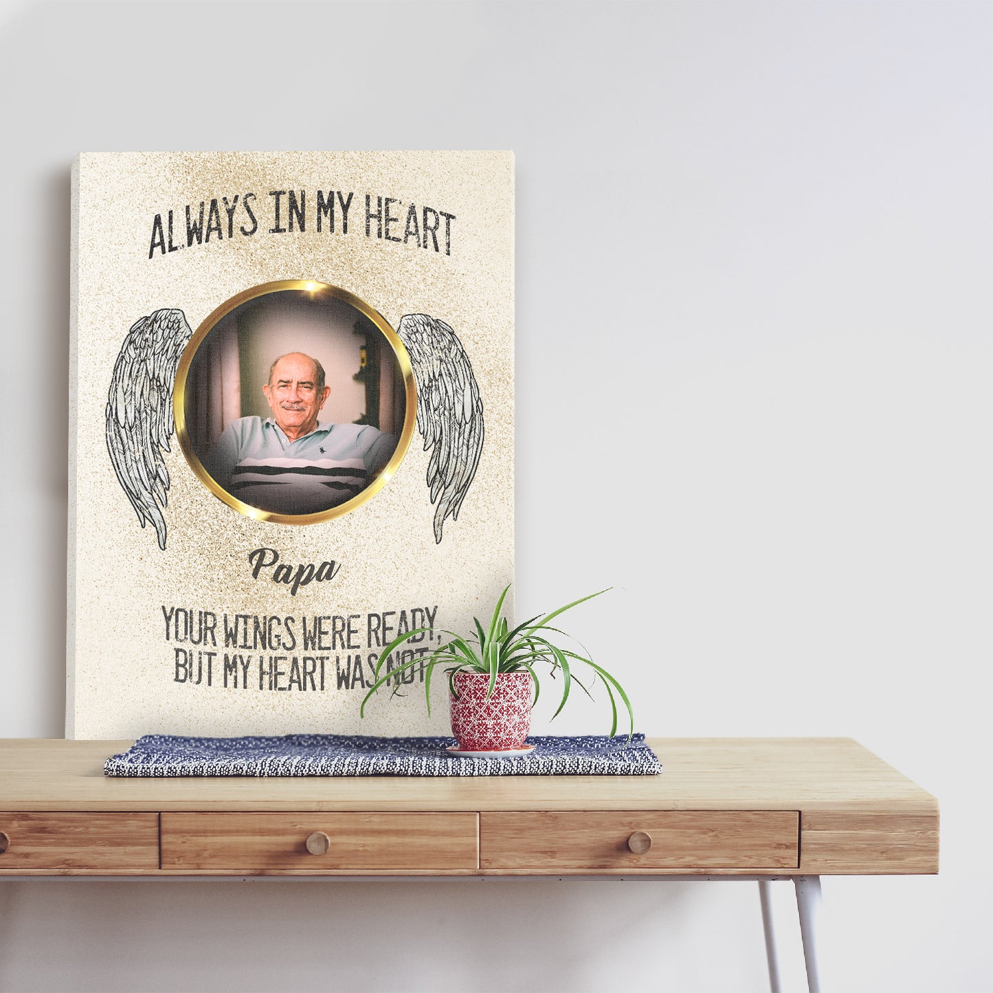 Always In My Heart Personalized Premium Canvas