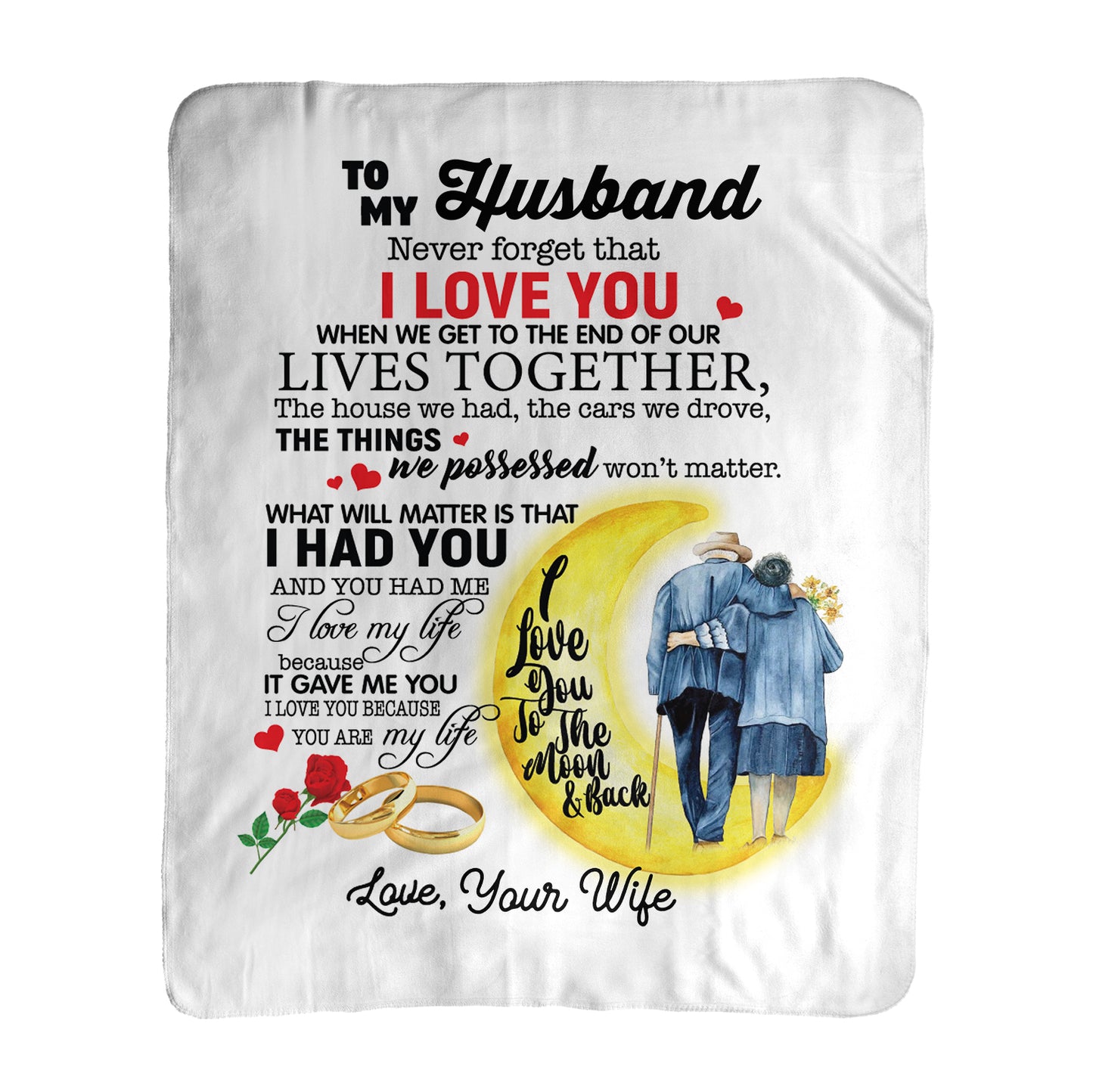 Surprise Your Husband Personalized Blanket