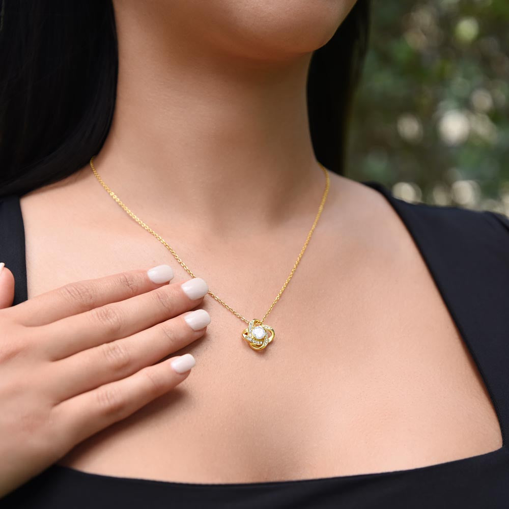 Volleyball Daughter - Love Knot Necklace