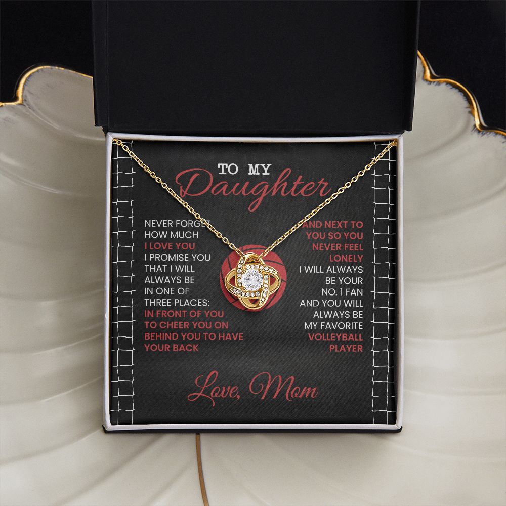 Volleyball Daughter - Love Knot Necklace
