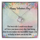 To My Wife Mixed Flowers/ Love Knot Necklace, Wife Gift, Wife Birthday Gift, Wife Necklace, Anniversary Gift For Wife, Gift For Wife, Valentines Day Gifts For Wife