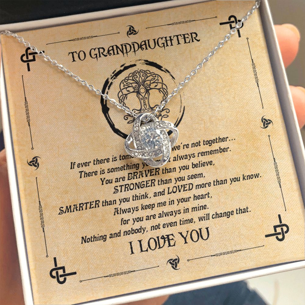 To My Granddaughter (Viking) - Love Knot Necklace