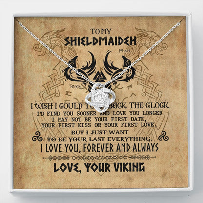 To My Shieldmaiden (Viking) - Love Knot Necklace
