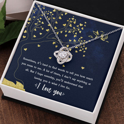 What I Live For - Love Knot Necklace