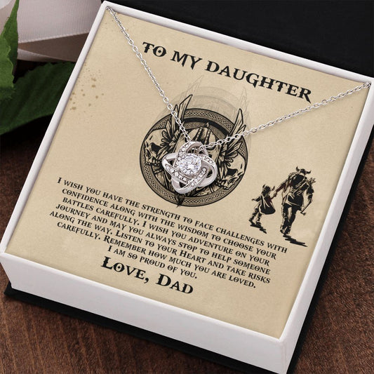 To My Daughter (Viking) - Love Knot Necklace