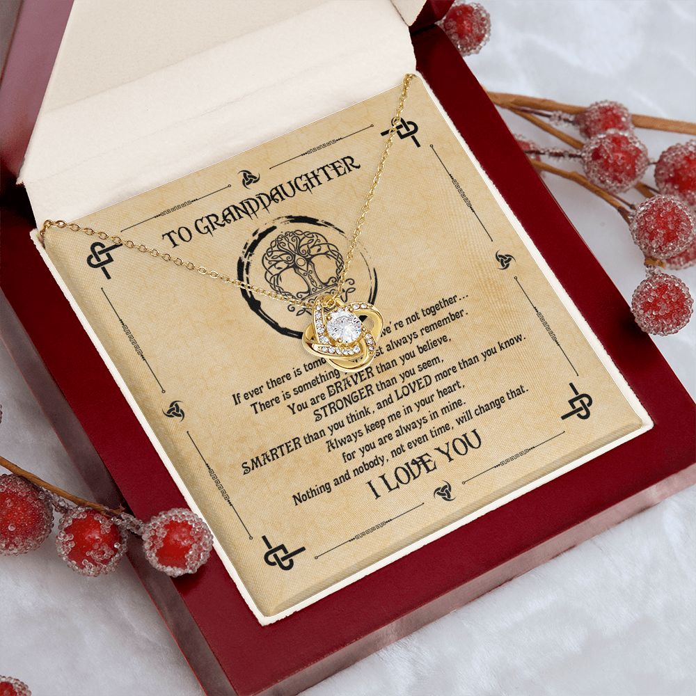 To My Granddaughter (Viking) - Love Knot Necklace