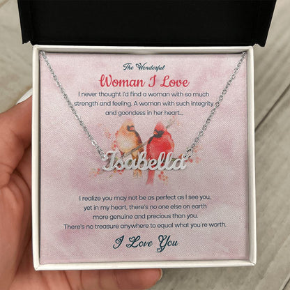 Woman I Love - Custom Name Necklace