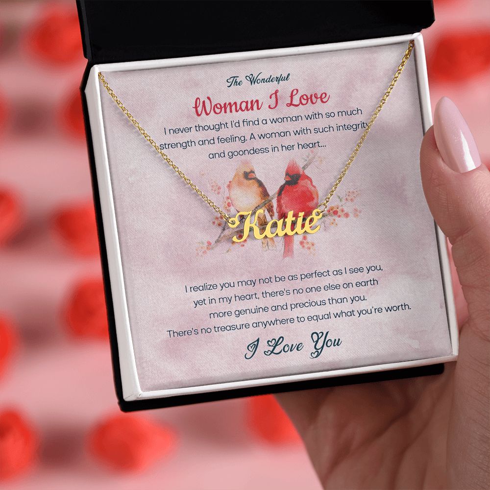Woman I Love - Custom Name Necklace
