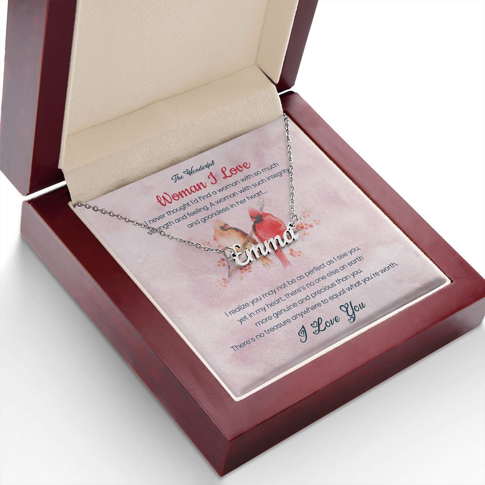 Woman I Love - Custom Name Necklace