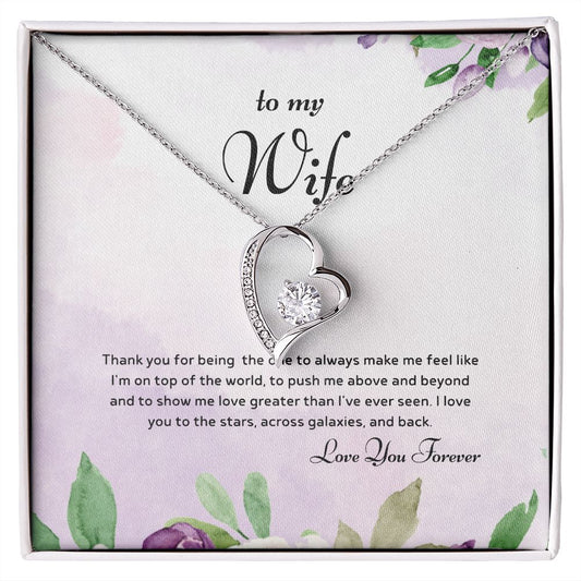To My Wife - Love Greater Than I've Ever Seen - Forever Love Necklace